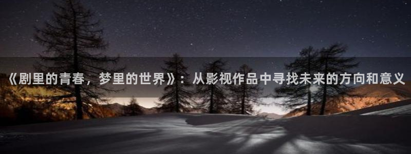 熊猫影院免费：《剧里的青春，梦里的世界》：从影视作品中寻找未来的方向和意义
